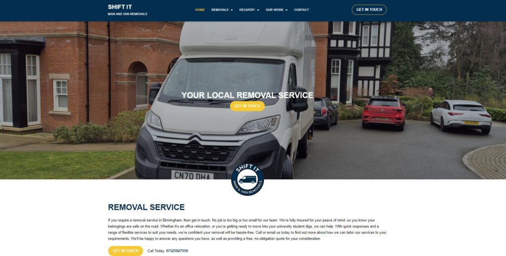 shift it man and van homepage