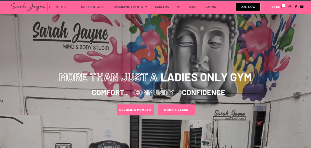sarah jayne fitness homepage