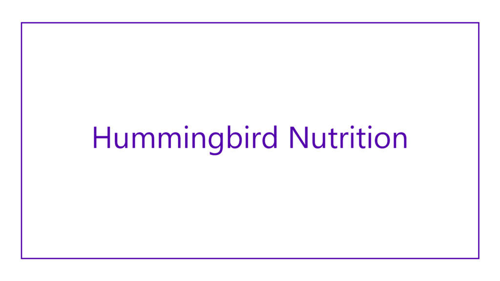hummingbird-nutrition